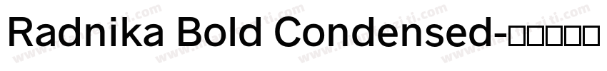 Radnika Bold Condensed字体转换